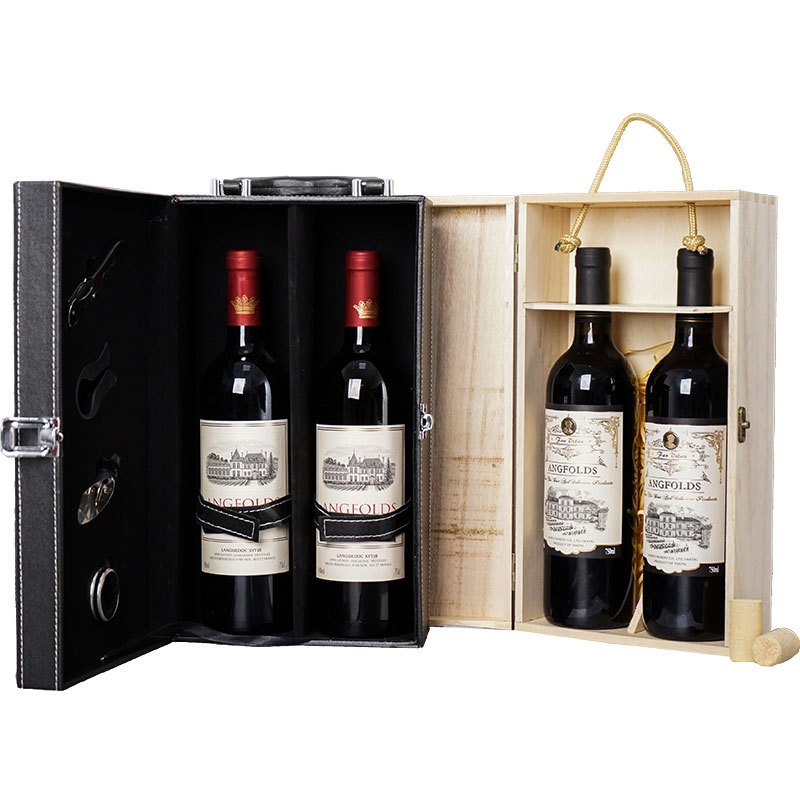 腾晖酒水厂家批发代发红酒双支礼盒装干红葡萄酒750ML