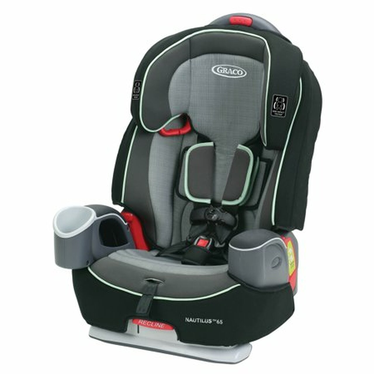 Graco Nautilus 65 3-in-1 Harness Booster Car Seat, Landry Lime