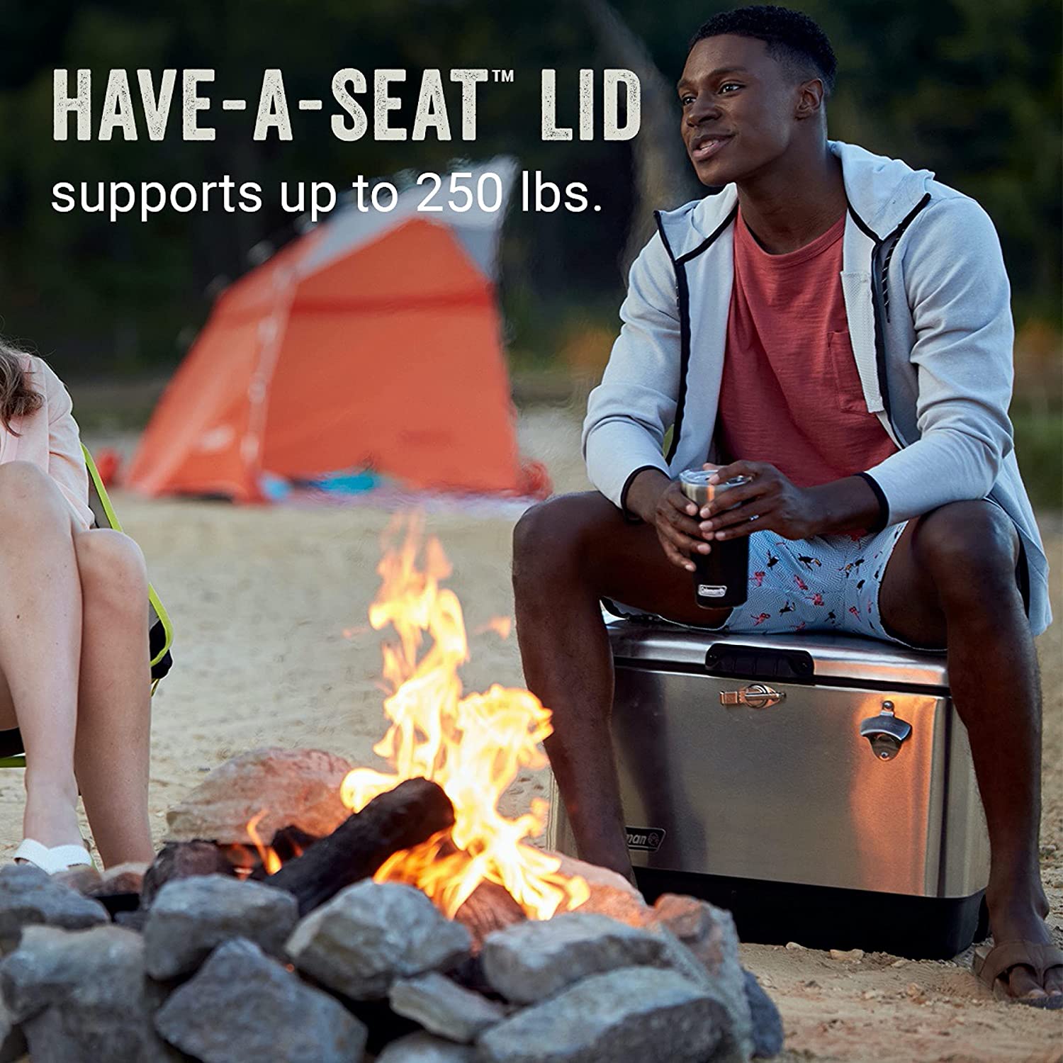 Coleman Ice Chest | Reunion 54 Quart Steel Belted Cooler