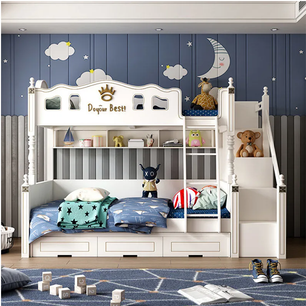 High and low bed bunk wooden bed multifunctional combination children's bed double-layer two-layer bunk bed