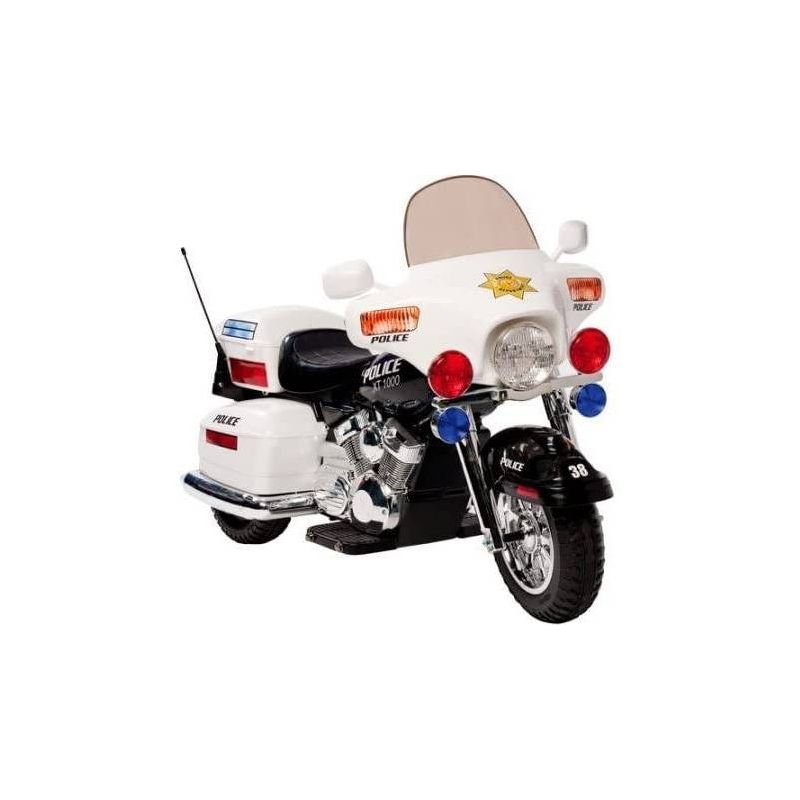 Kid Motorz 12V Police Motorcycle Powered Ride-On – White