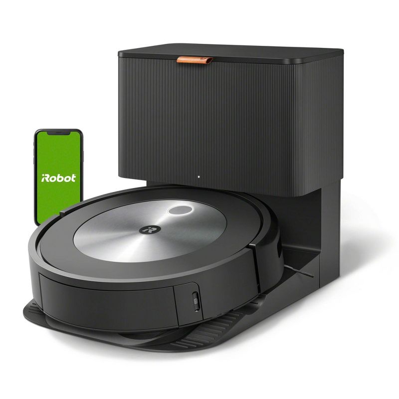 iRobot Roomba j7+ Wi-Fi Connected Self-Emptying Robot Vacuum with Obstacle Avoidance – Black – 7550