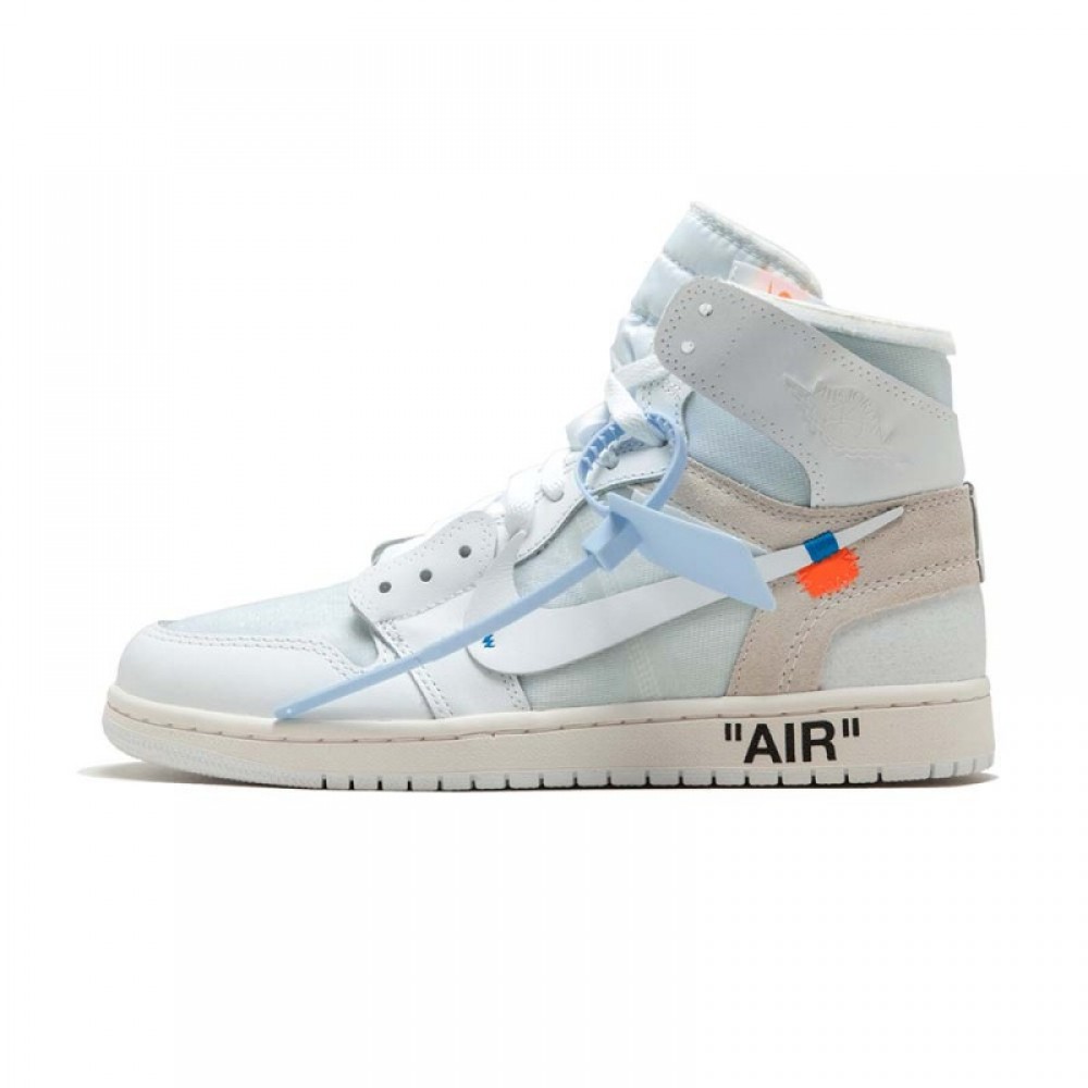 OFF-WHITE X AIR JORDAN 1 RETRO HIGH OG  ‘ WHITE ‘  2018AQ0818-100