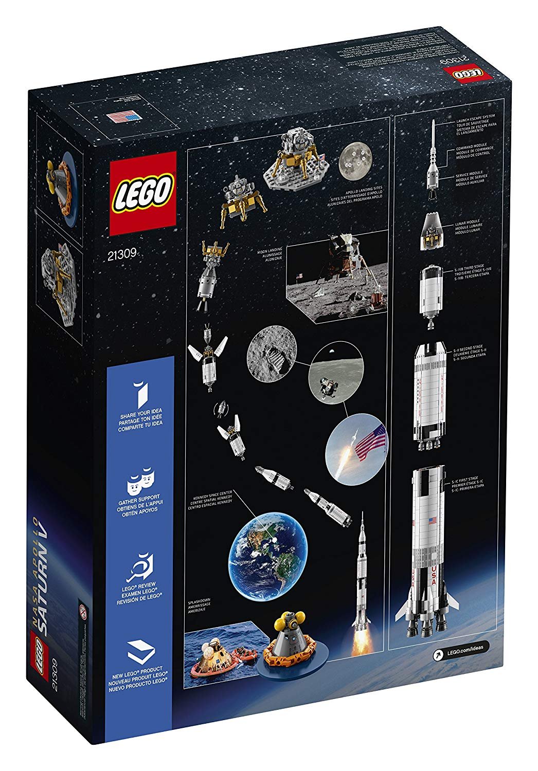 Lego Ideas NASA Apollo Saturn V 21309 Outer Space Model Rocket