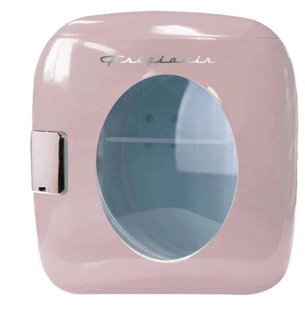Portable Retro 12-Can Mini Refrigerator, EFMIS462, Pink