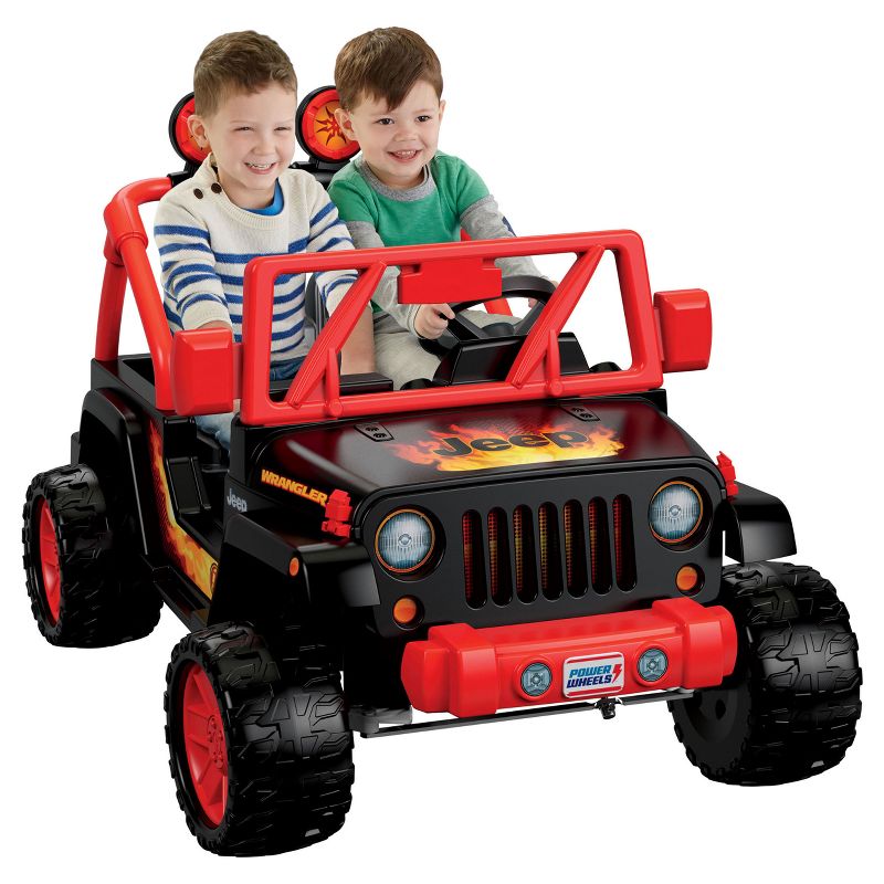 Power Wheels 12V Tough Talking Jeep Powered Ride-On – Black/Red
