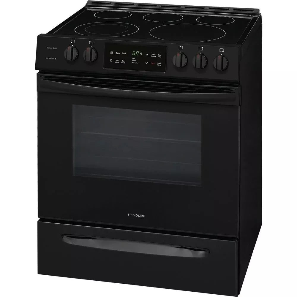 Frigidaire 30 in. 5.0 cu. ft. Single Oven - Black Enamel with NVS Black Glass