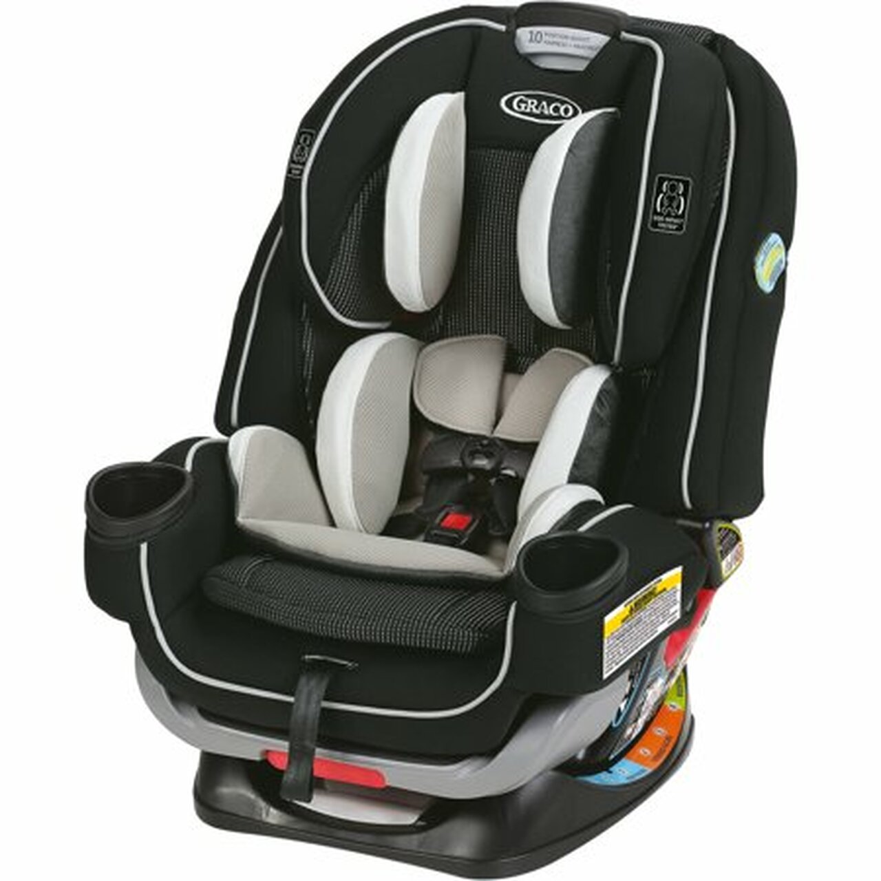 Graco 4Ever Extend2Fit 4-in-1 Convertible Car Seat, Clove White