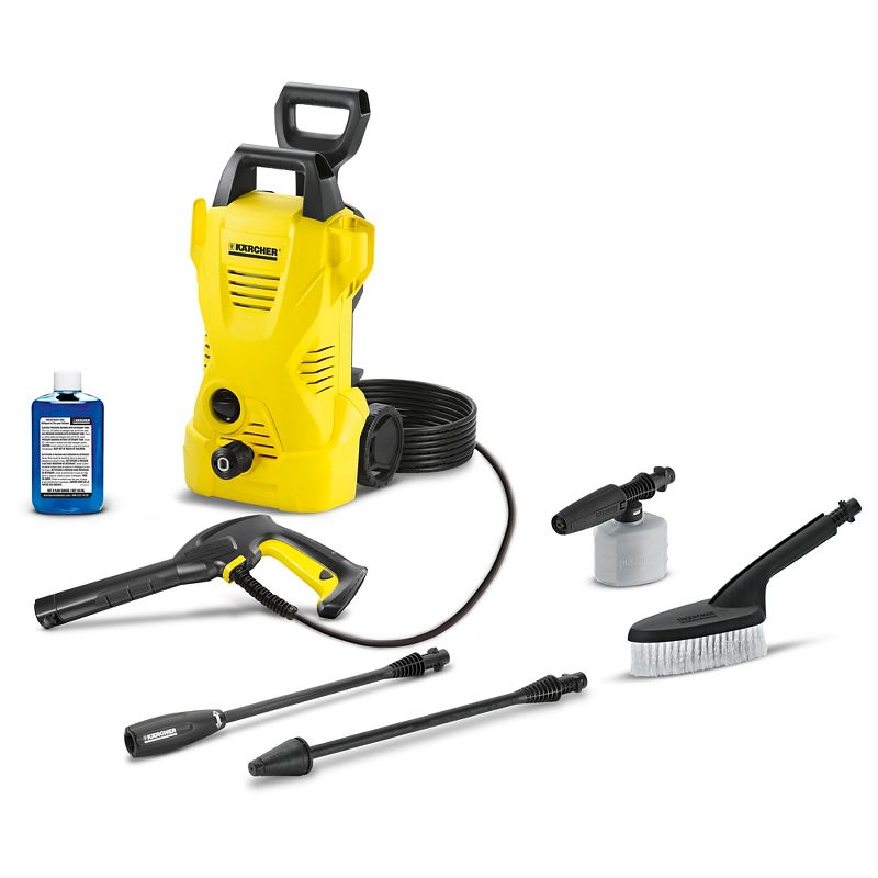 Karcher K 2 Car Care Kit Electric Power Pressure Washer + Vario and Dirtblaster Spray Wands – 1600 PSI