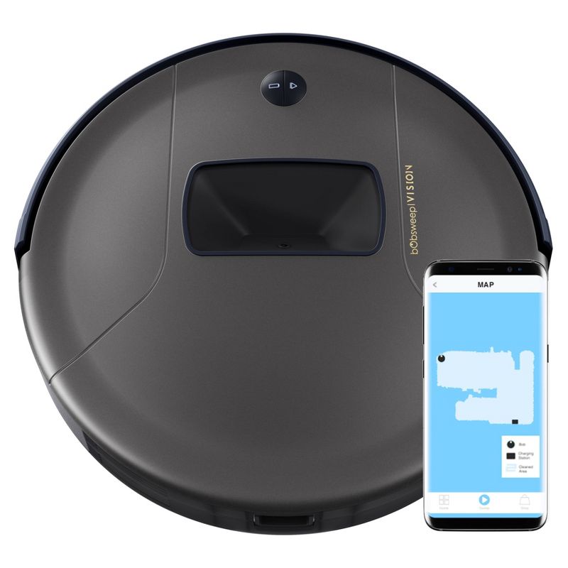 bObsweep PetHair Vision Wi-Fi Connected Robot Vacuum Cleaner – Space Gray