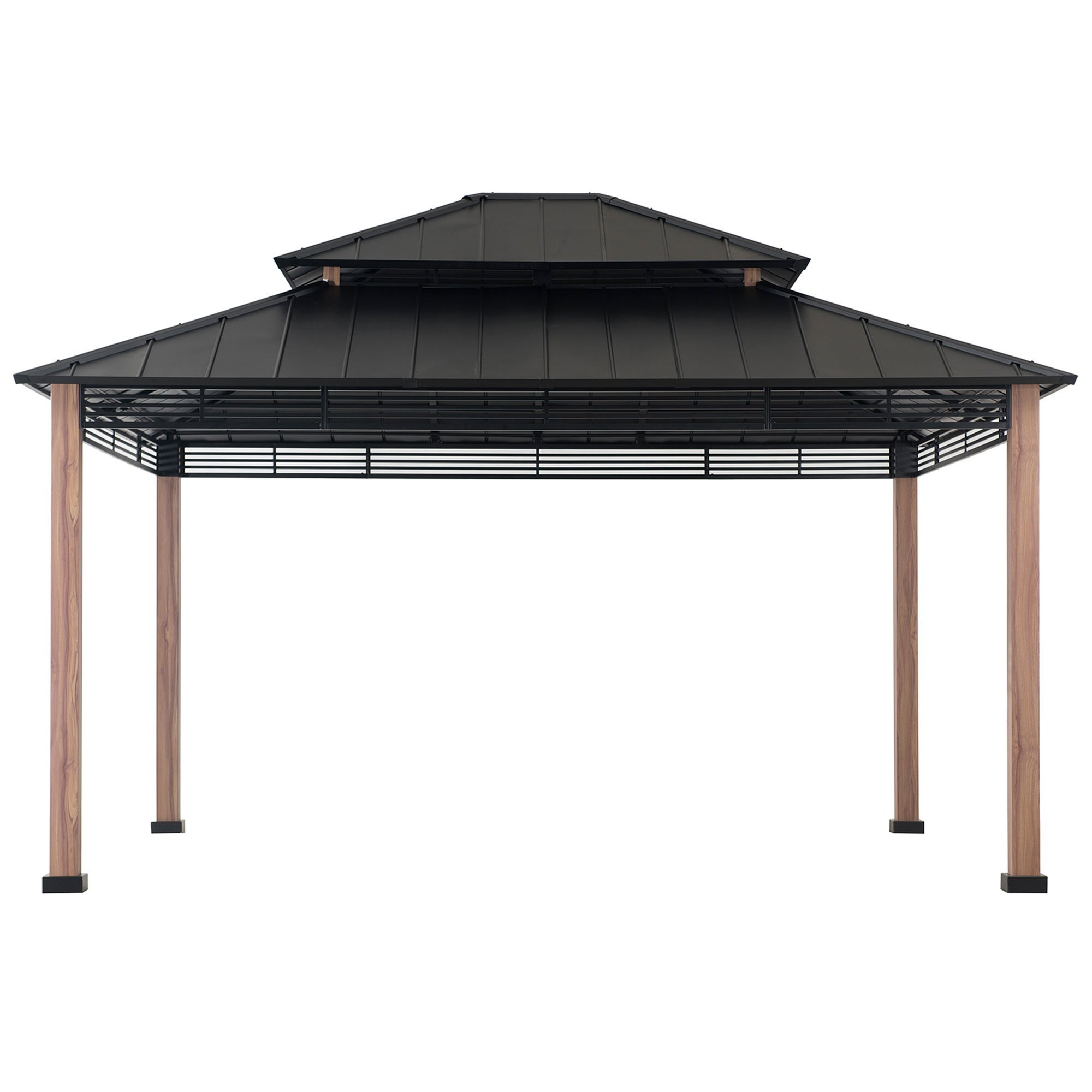 SummerCove Roberts 13 ft. x 15 ft. 2-tier Hardtop Gazebo