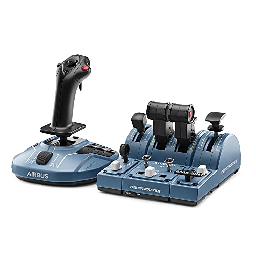 Thrustmaster TCA Captain Pack Airbus Edition, Ergonomic replicas of the world-famous Airbus sidestick and throttle quadrant. Compatible with PC