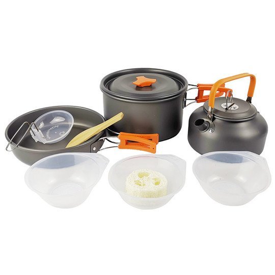 Outdoor Camping Picnic Pot Kitchenware Set-BLACK