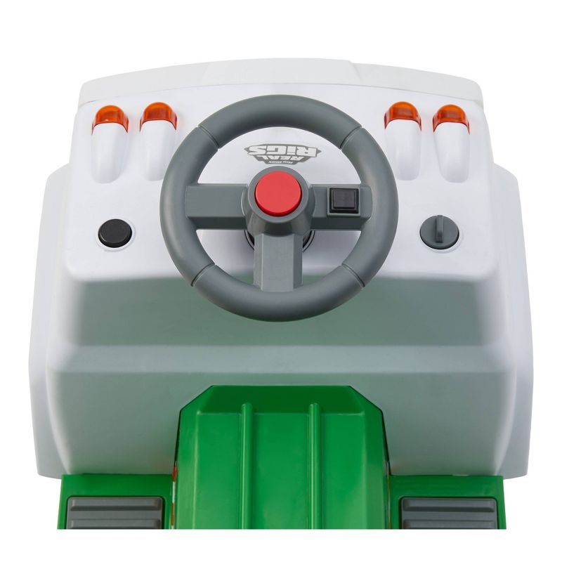 Kid Trax 6V Real Rigs Recycling Truck Interactive Powered Ride-On – Green/White