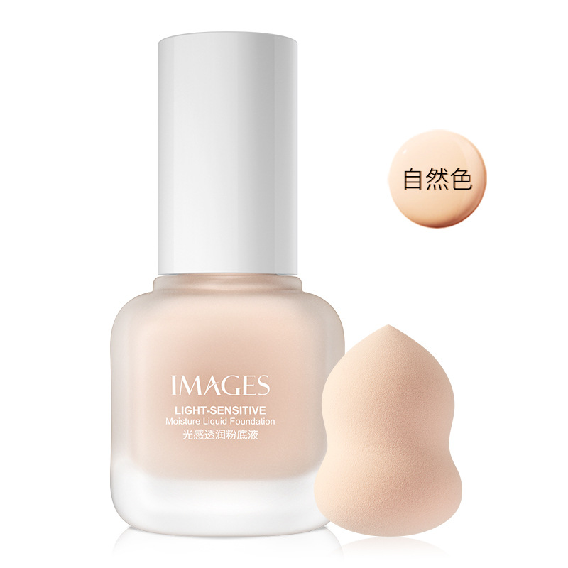 形象美光感透润粉底液防水控油修颜遮瑕定妆清爽保湿BB霜彩妆