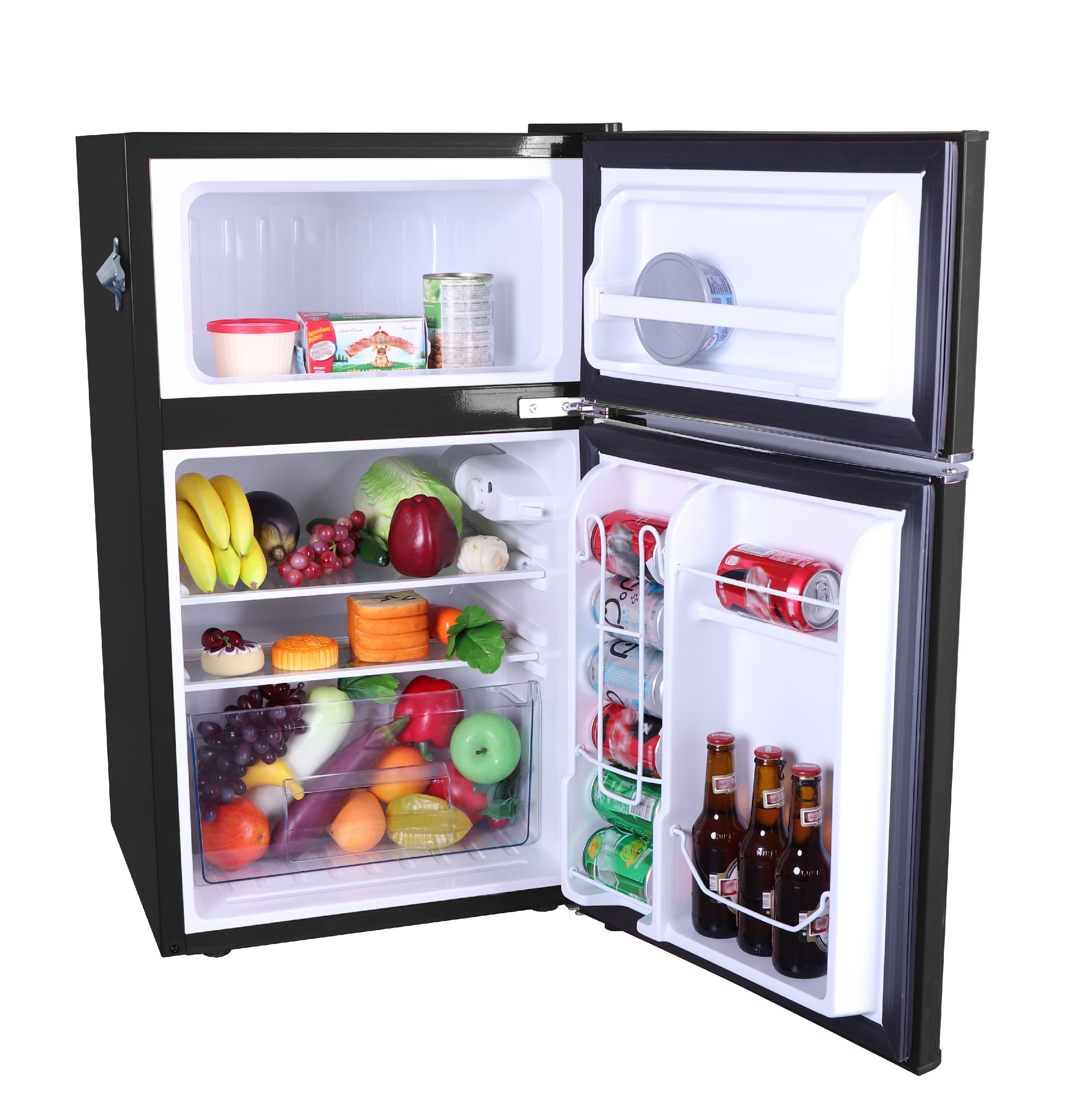 Retro 3.2 Cu Ft Two Door Compact Refrigerator with Freezer