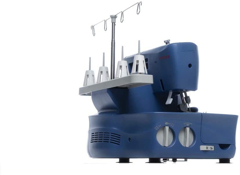 SINGER | Making The Cut S0230 Serger 4 Thread, Differential Feed, 1300 Stitches Per Min-Sewing Made Easy Serger, Blue