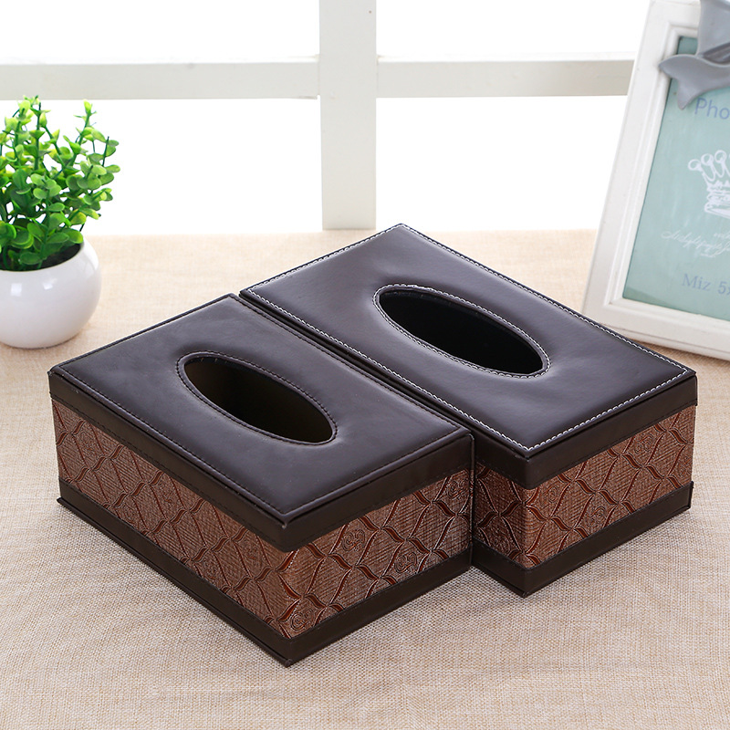 创意欧式皮革纸巾盒汽车纸巾盒子批发车载pu皮质抽纸盒批发纸抽盒