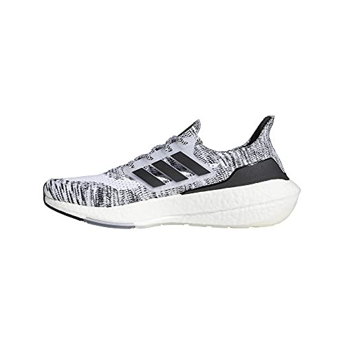 adidas Men's Ultraboost 21 Running Shoe, White/Black/Black, 7.5
