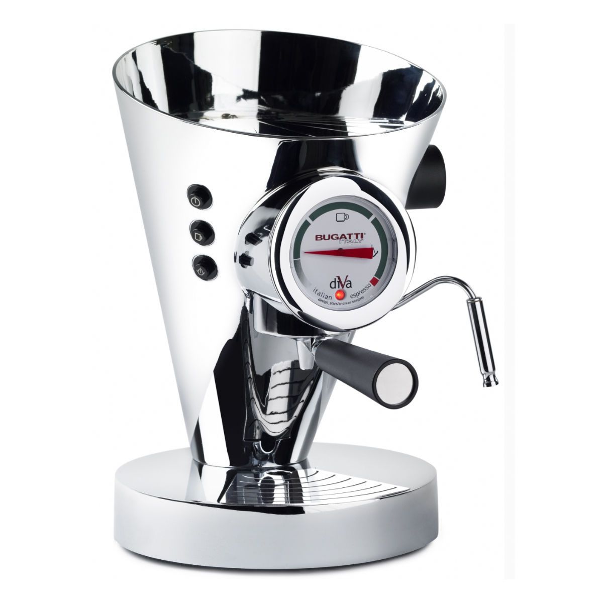 Bugatti Diva Espresso & Cappuccino Machine 15-DIVACR (Chrome)