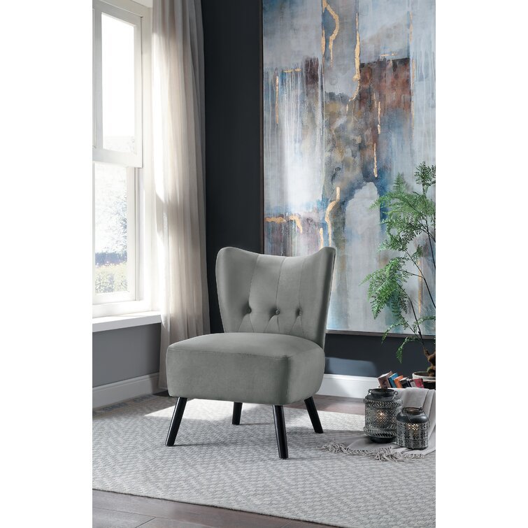 Dechane 22.5'' Wide Tufted Velvet Slipper Chair