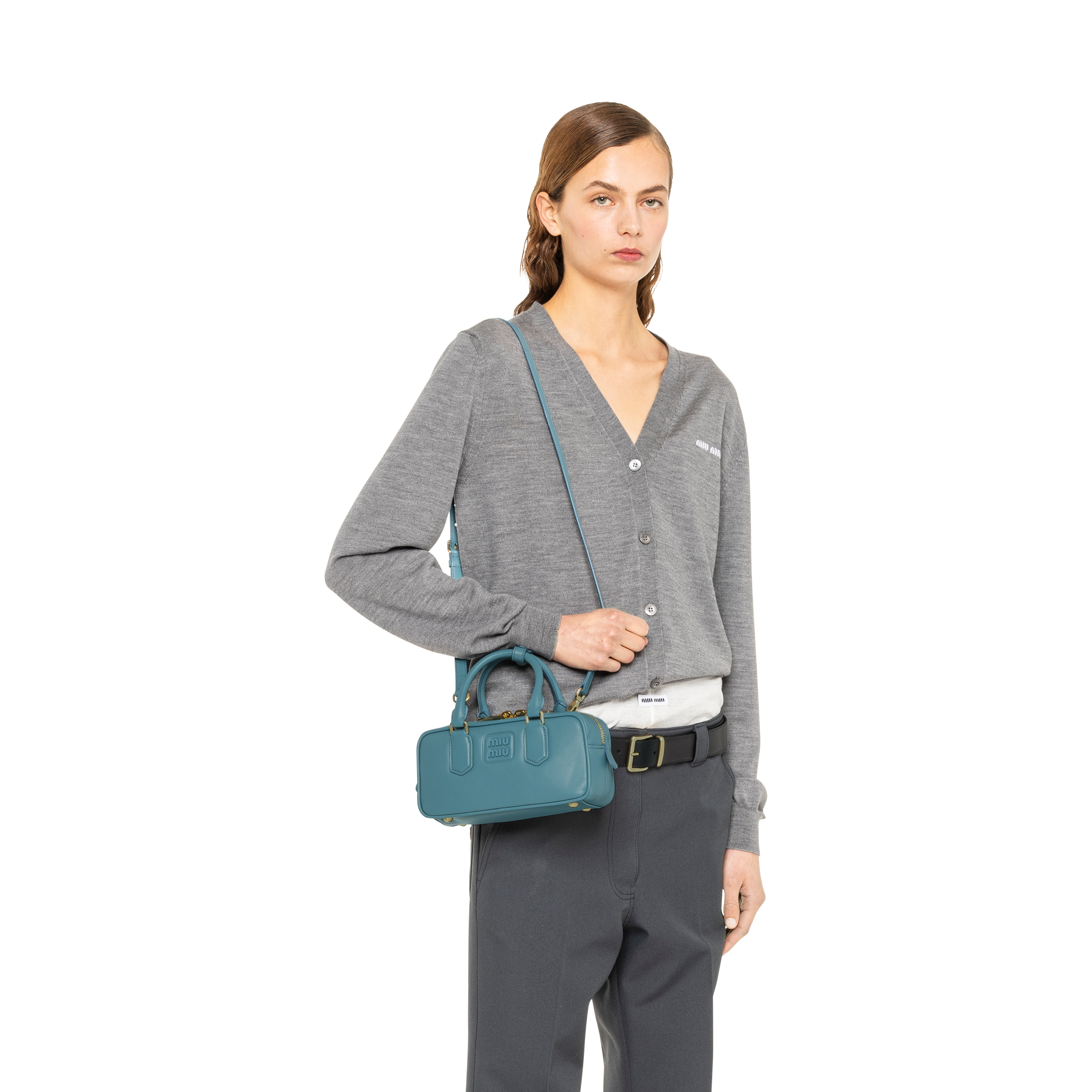 Marina Blue Leather top-handle bag