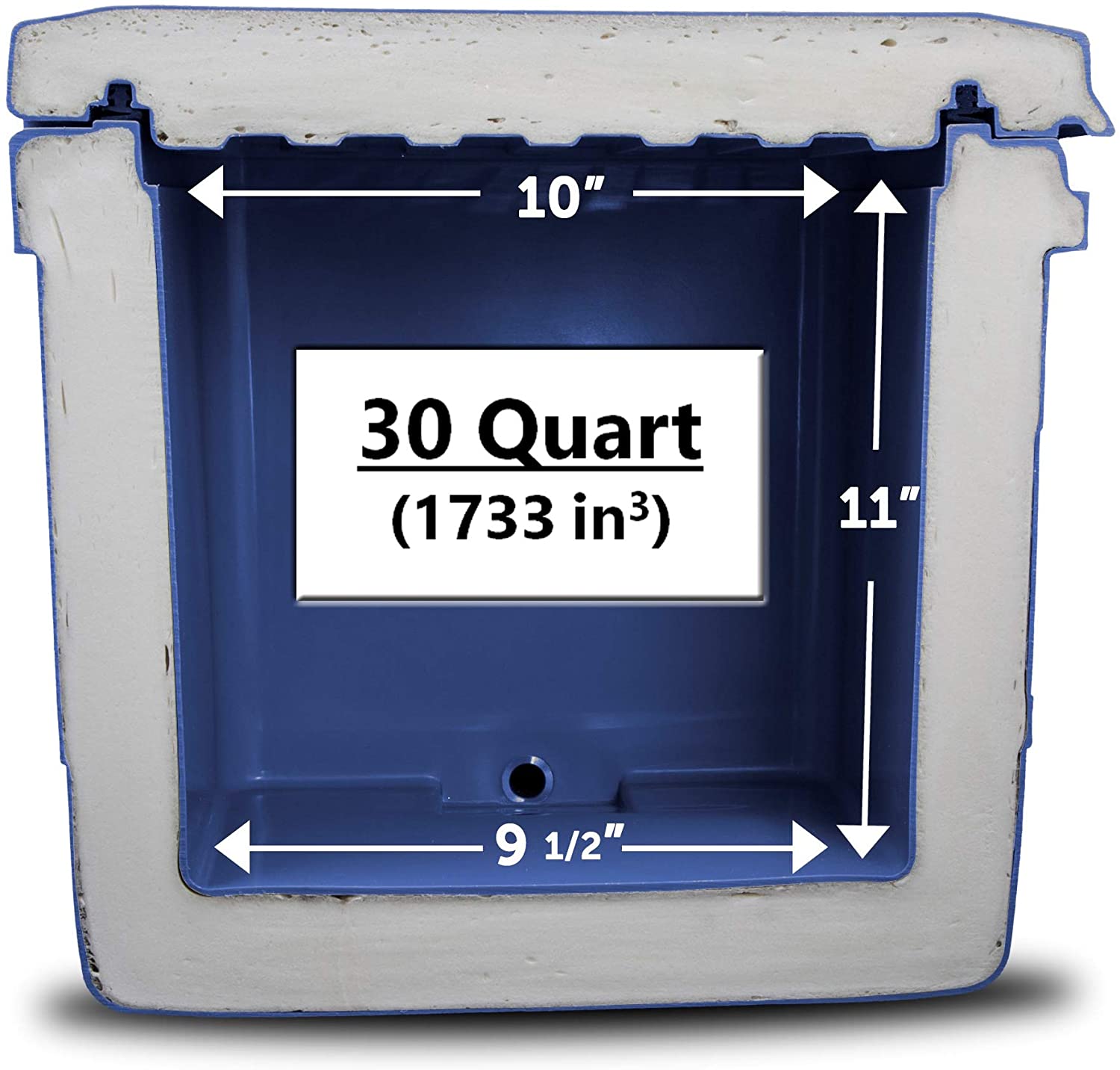 Blue Coolers Companion Cooler – 30 Quart, Roto-Molded Ice Cooler