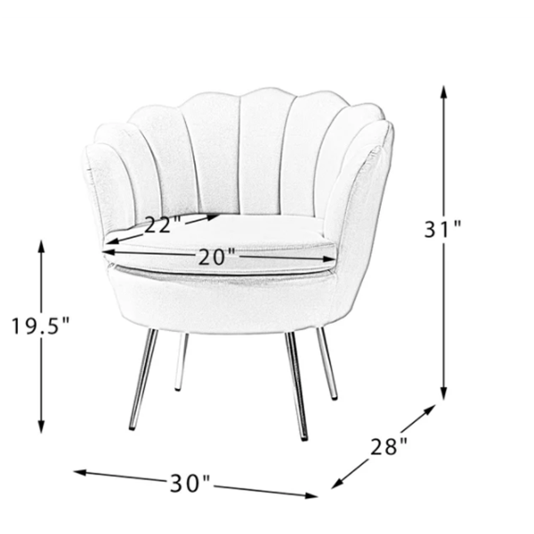 30'' Wide Velvet Barrel Chair