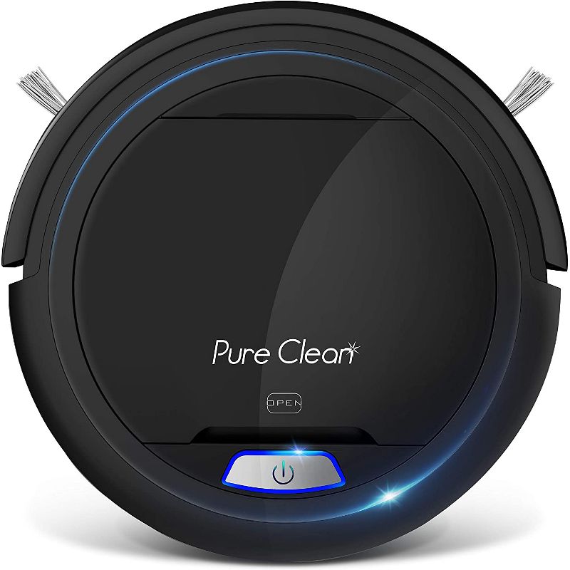 Pyle PUCRC26B PureClean Smart Automatic Robot Vacuum Cleaning System for Indoor Floor Surfaces with 1200pa Suction & 90 Minute Runtime, Black (2 Pack)