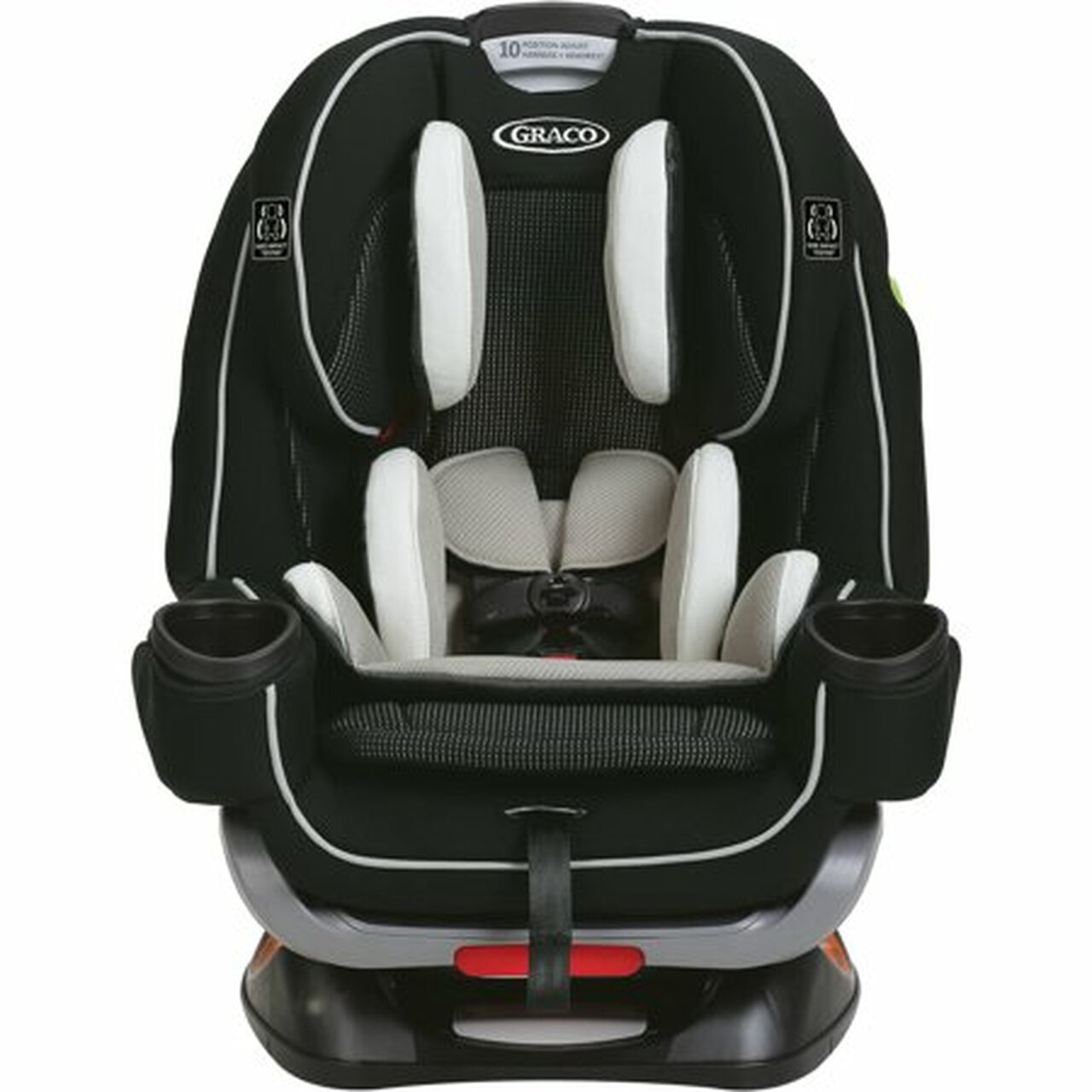 Graco 4Ever Extend2Fit 4-in-1 Convertible Car Seat, Clove White