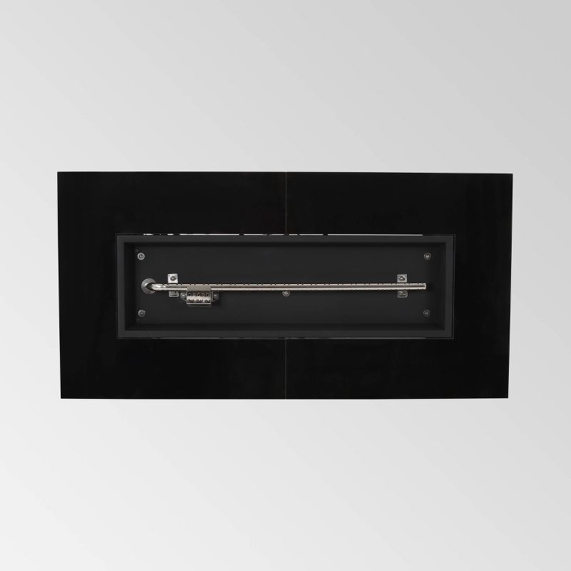 Langton Rectangular 40″ Light Weight Concrete Gas Fire Pit Dark Gray – Christopher Knight Home