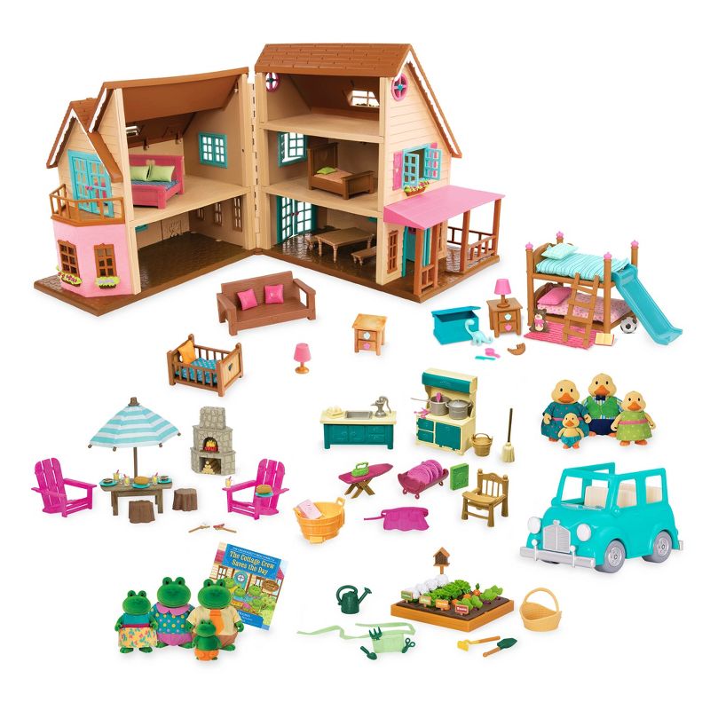 Li'l Woodzeez Toy House with Accessories 127pc – Honeysuckle Hillside Cottage