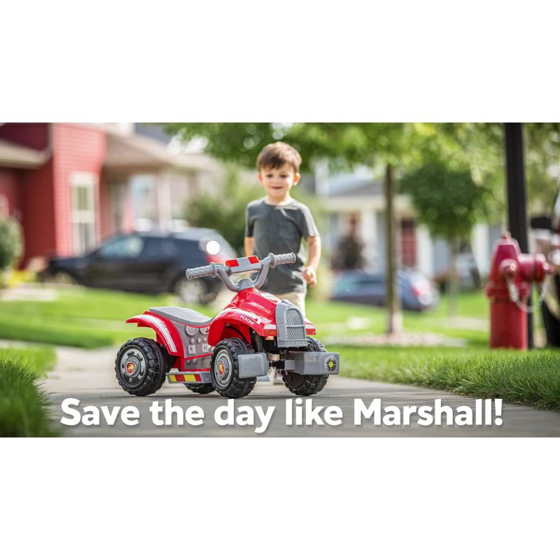 Kid Trax 6V Nickelodeon PAW Patrol Ride with Marshall Quad Powered Ride-On – Red