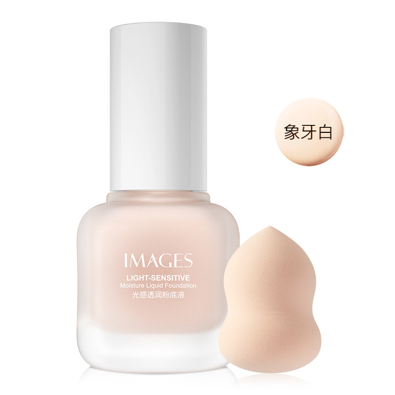 形象美光感透润粉底液防水控油修颜遮瑕定妆清爽保湿BB霜彩妆