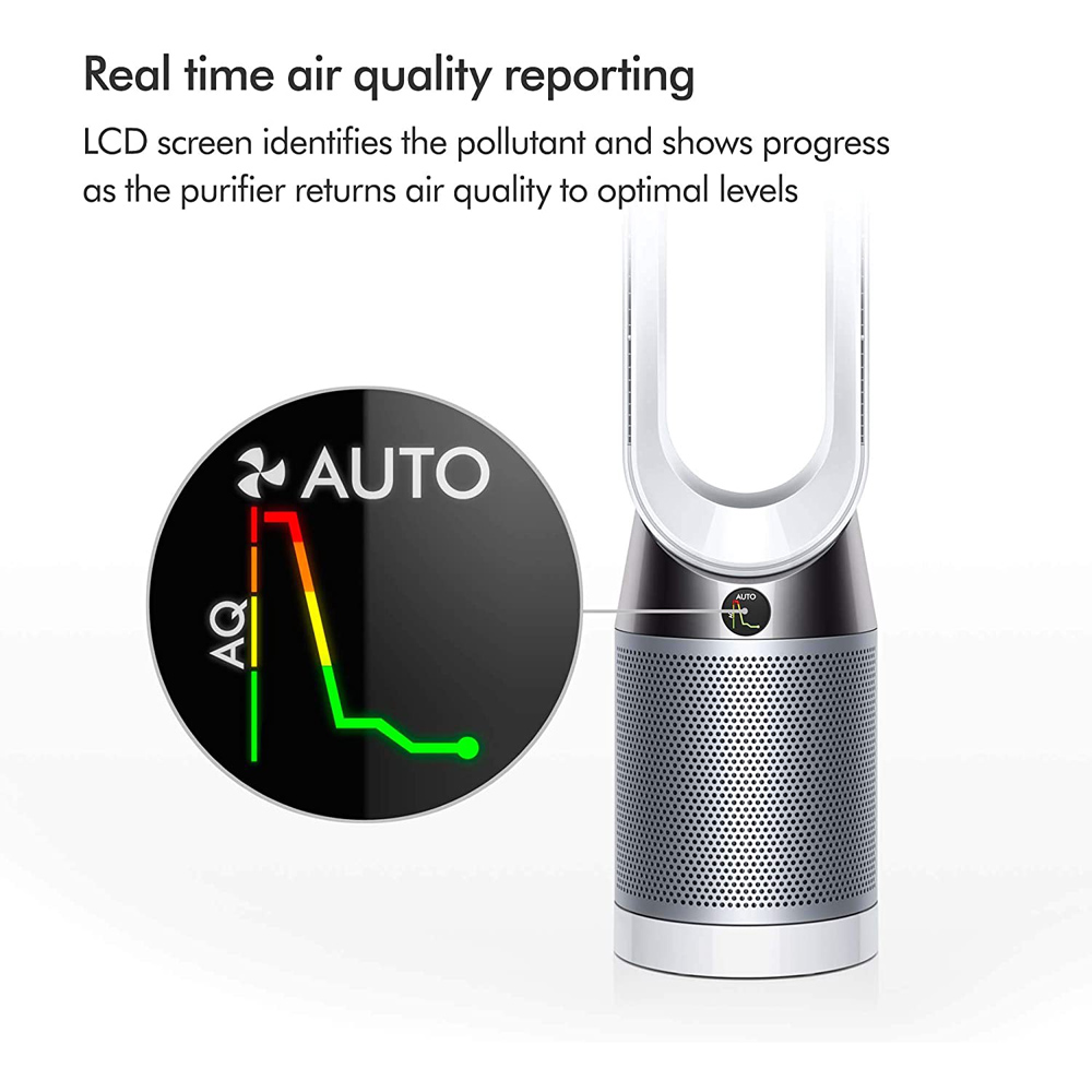 Dyson Pure Cool, TP04 HEPA Air Purifier and Tower Fan, White/Silver