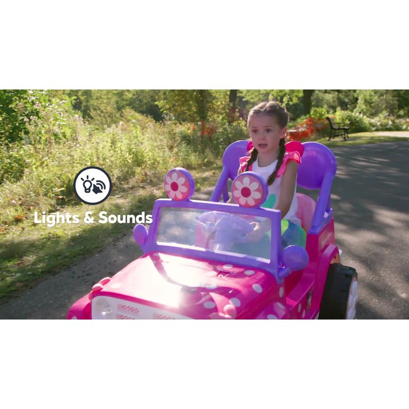 Kid Trax 6V Disney Minnie Mouse Flower Power 4×4 Powered Ride-On – Pink