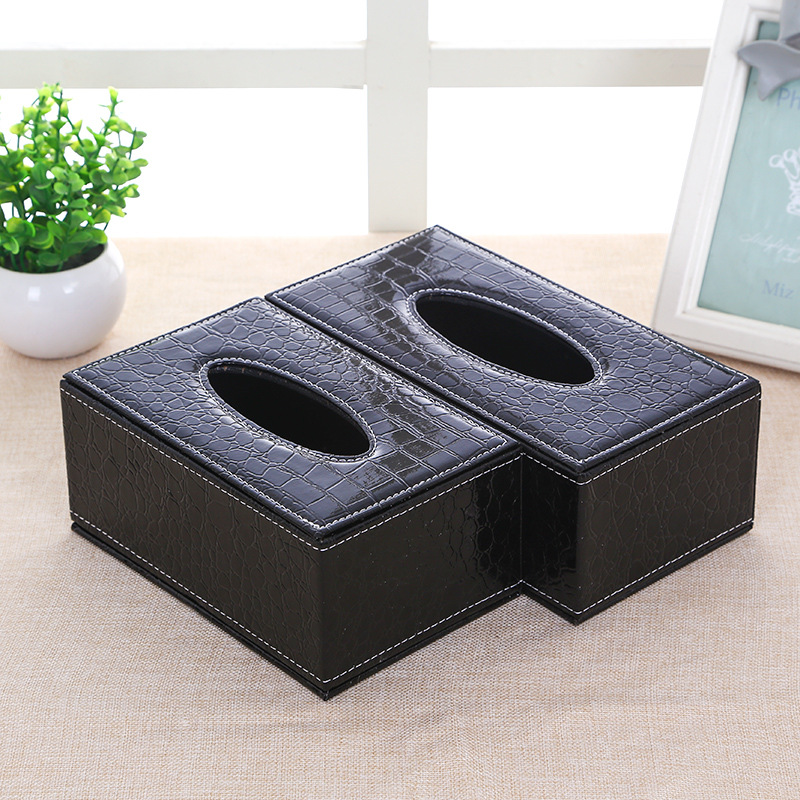 创意欧式皮革纸巾盒汽车纸巾盒子批发车载pu皮质抽纸盒批发纸抽盒