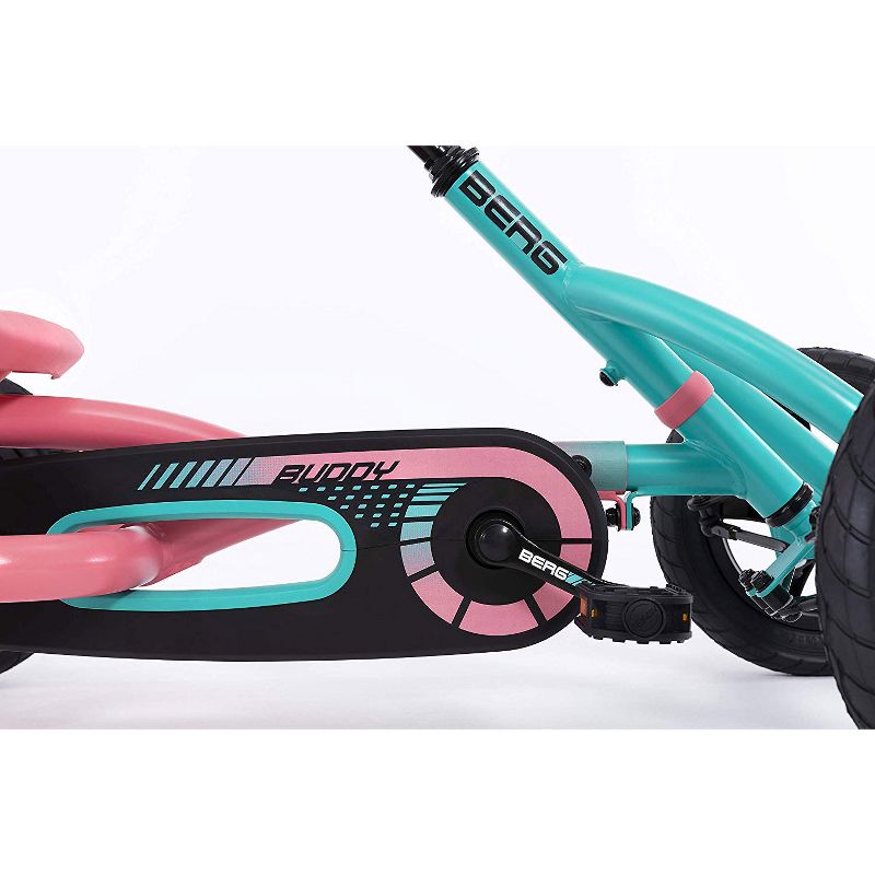 Berg Toys Buddy Lua Pedal Powered Kids Go Kart Toy, Pink and Mint