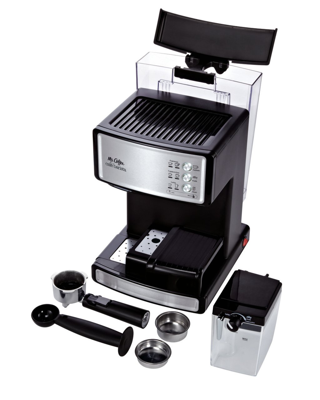 Mr. Coffee Cafe Barista Black & Silver Espresso Maker
