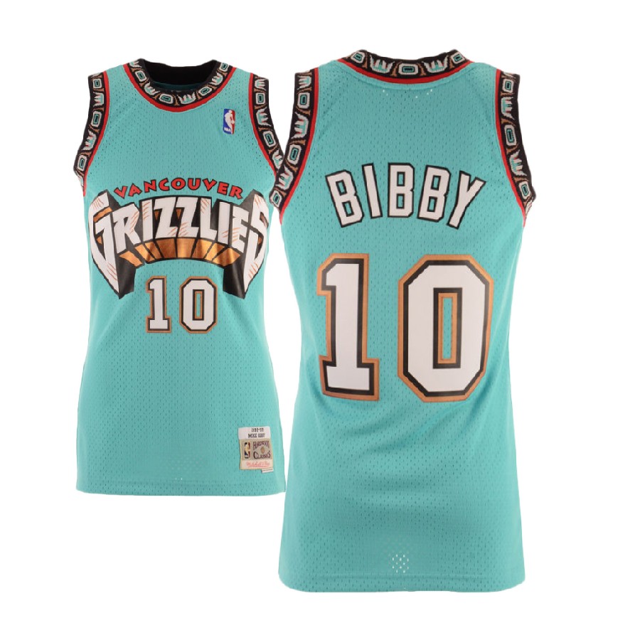 Mike Bibby Grizzlies #10 Hardwood Classic Aqua Swingman Jersey