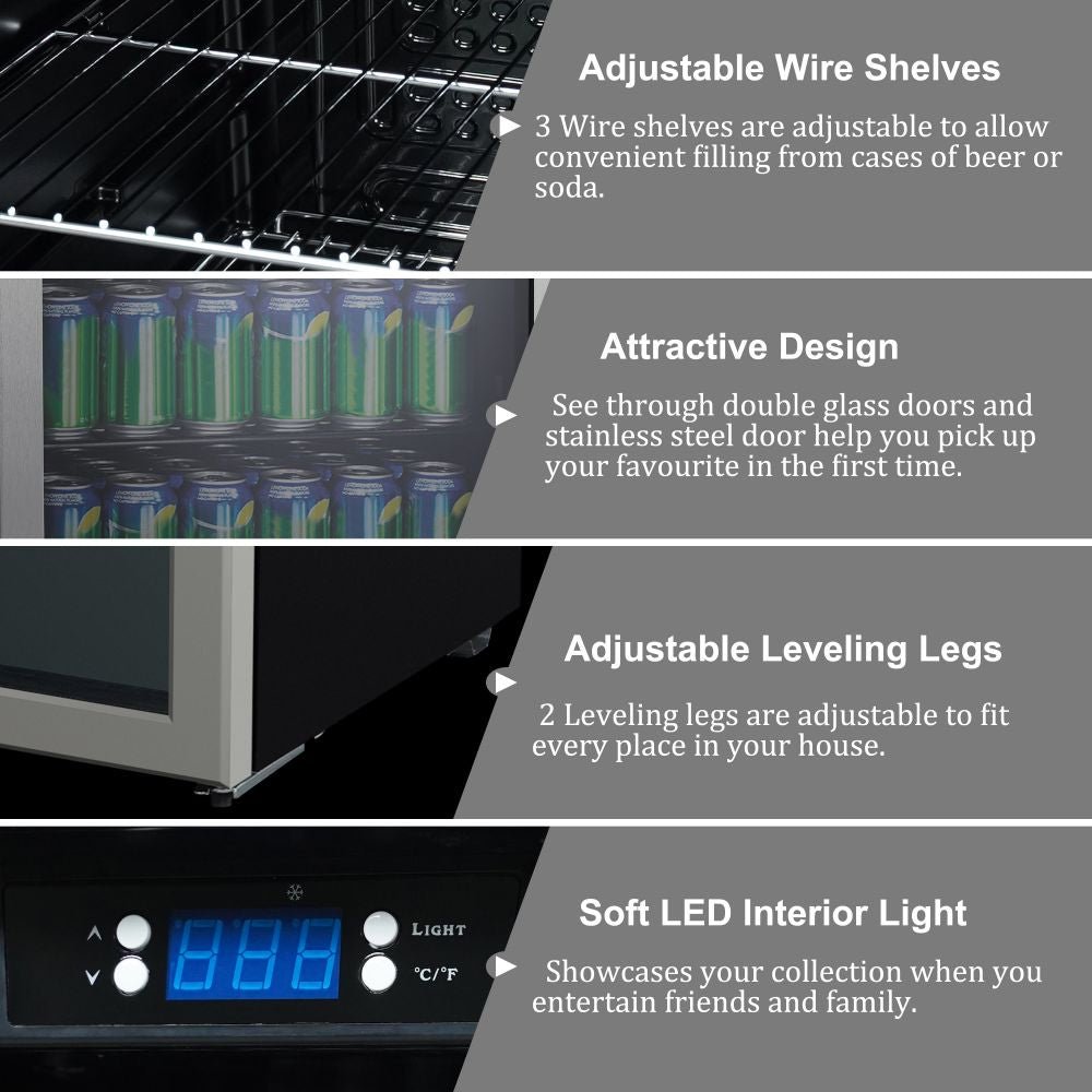 4.5 Cu ft 152 Can Beverage Center Mini Fridge