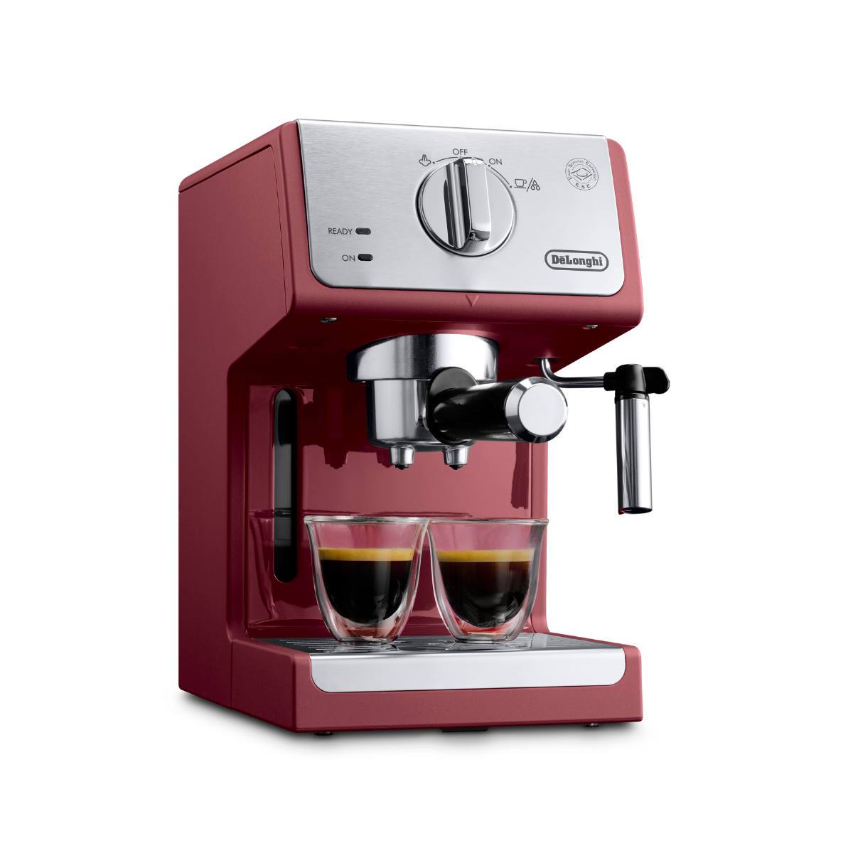 DeLonghi Manual Pump Espresso & Cappuccino Machine Red ECP3220R