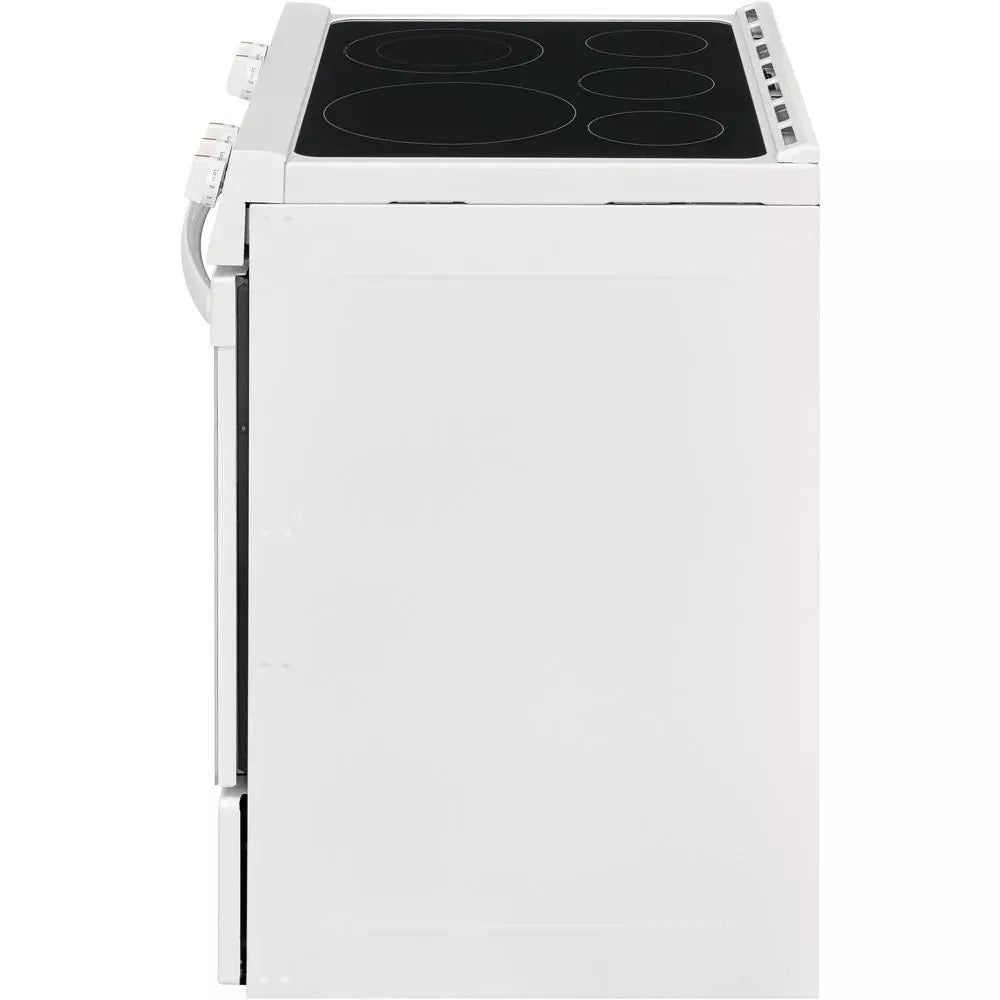 Frigidaire 30 in. 5.0 cu. ft. Single Oven - White with NVS Black Glass