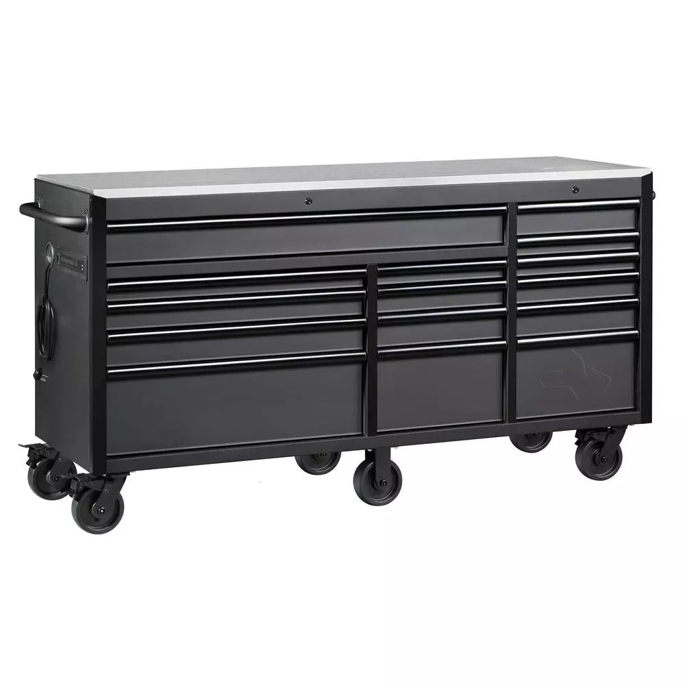 Husky 72 in. W 15-Drawer, Deep Tool Chest Mobile Workbench