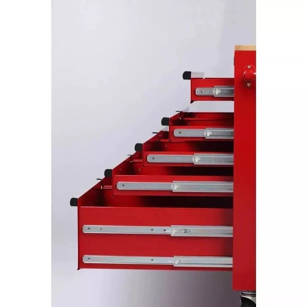 Husky 46 in. W x 24 in. D 9-Drawer Gloss Red Deep Tool Chest Mobile Workbench