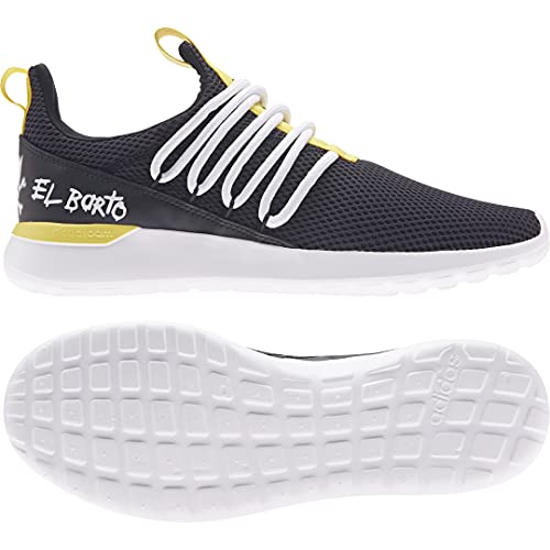 adidas Men's LITE Racer Adapt 3.0 Trail Running Shoe, Black/Black/White, 9