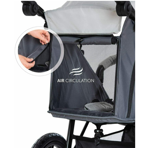 Hauck Runner 3 Wheel Pushchair - Silver / Grey