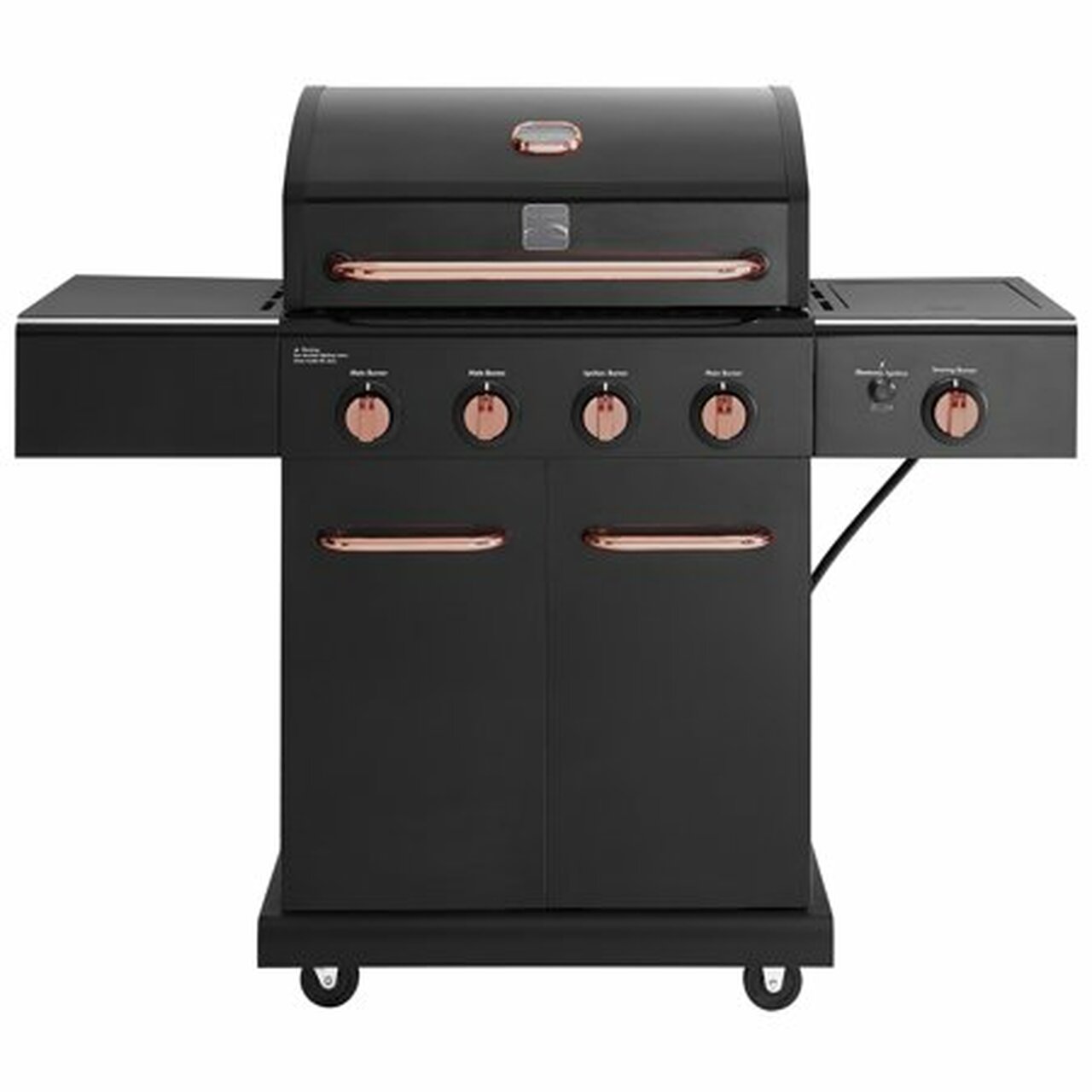 Kenmore 4 Burner with Searing Side Burner Propane Gas Grill in Black with Copper Accents