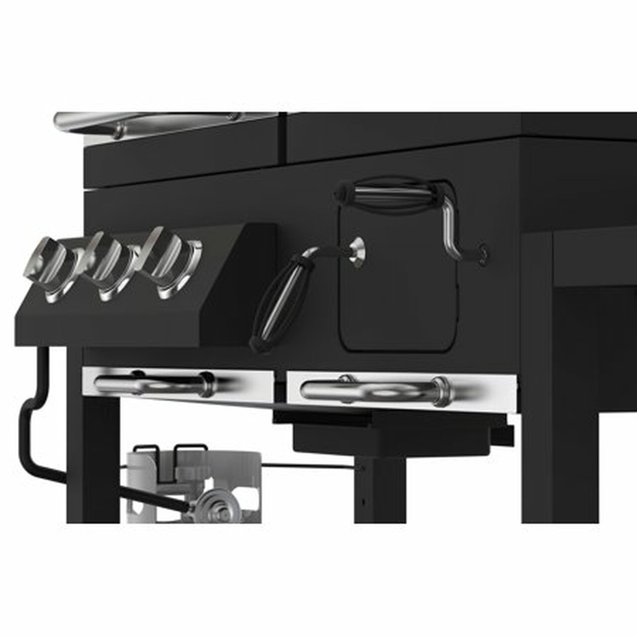 Expert Grill 2 in 1 Dual Fuel 3 Burners Gas and Charcoal