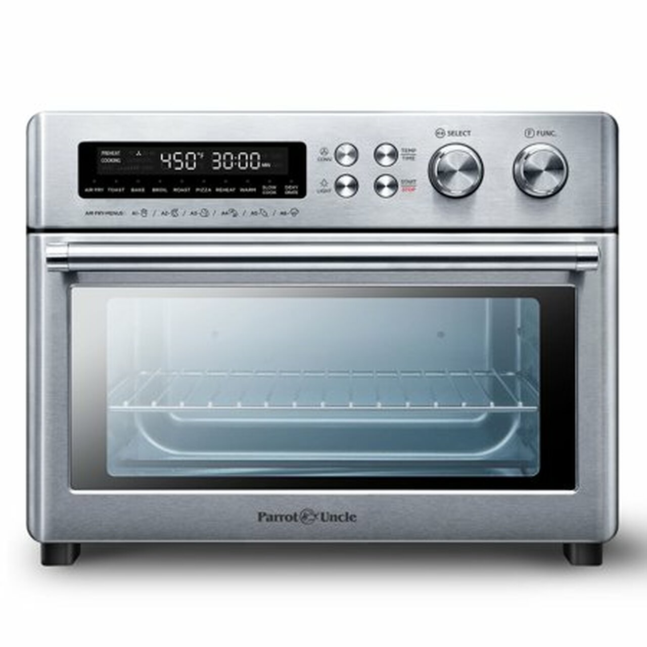 Convection Toaster Oven 10-in-1 Air Fryer 6 Slice, 1750W, 26.5 QT Capacity, Stainless Steel